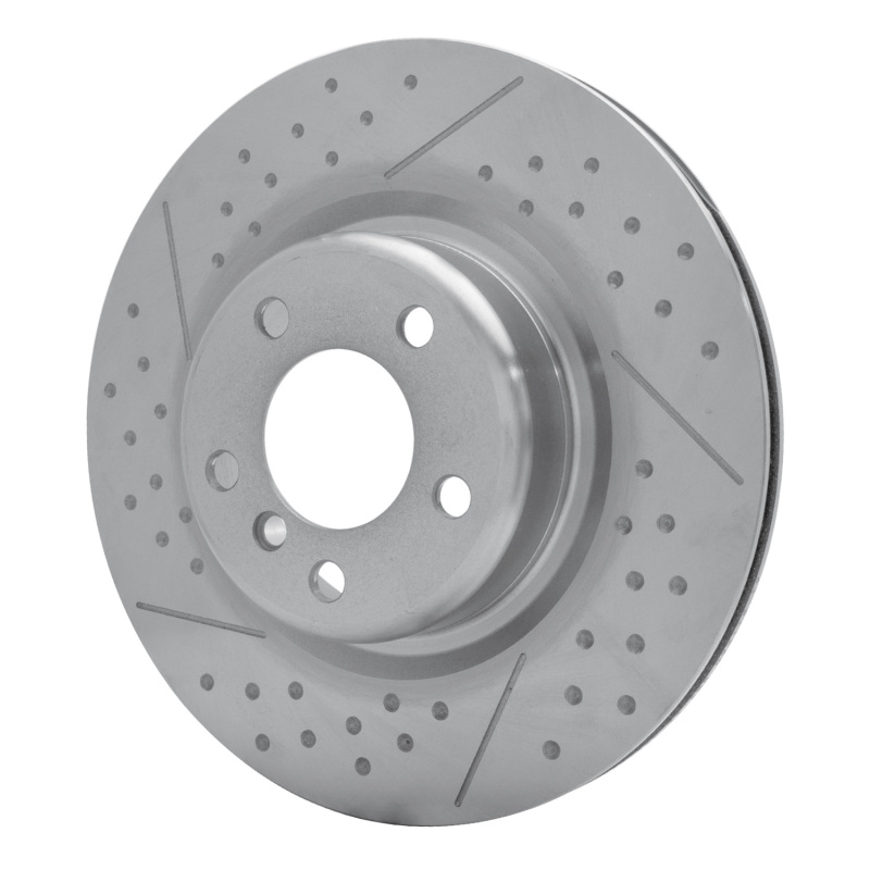 BMW 120i Brake Rotor (1) - Rear - R1 Concepts - Dimpled and Slotted - `12-`20